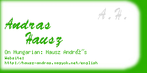 andras hausz business card